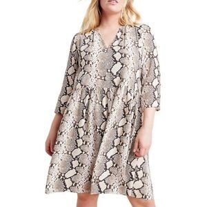 Anthropologie Maeve Juno Dress Small Snakeskin Print Vacation Birthday Party